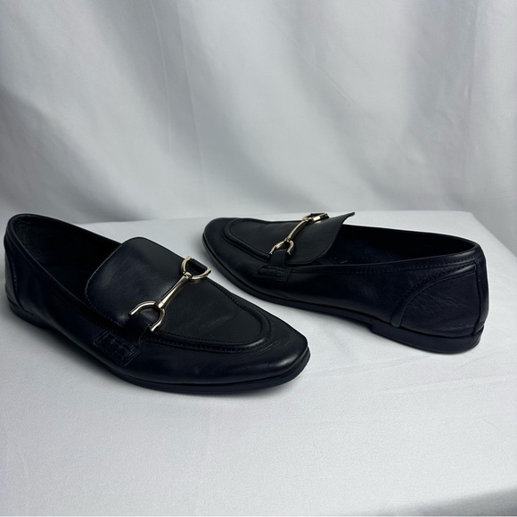 Zara Women’s Black Leather Loafers size 10/40 - Picture 3 of 16